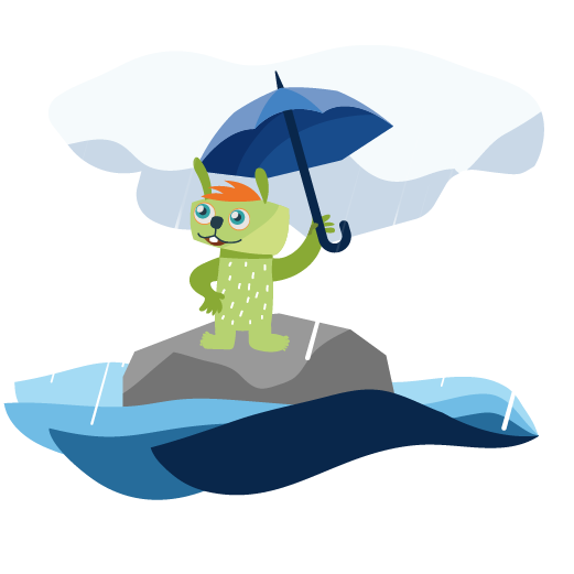 Lilu mit Regenschirm