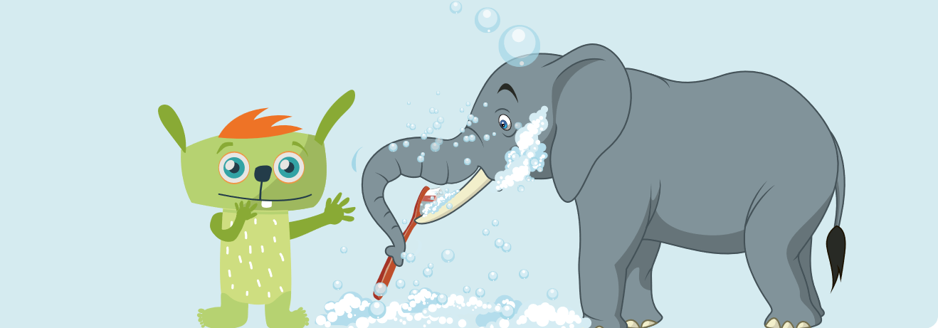 Lilu und der Elefant putzen Zähne