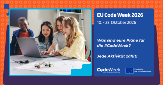 Vier Kinder vor einem Computer