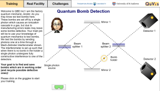 Screenshot QuVis: Quantum Bomb Detection