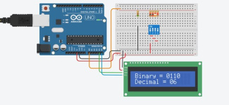 Mit Tinkercad entworfener Schaltkreis