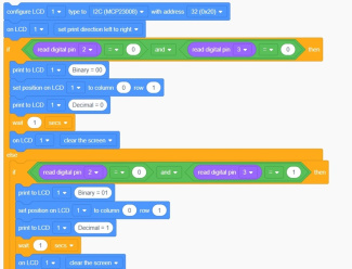 Teile des Codes in Blockform
