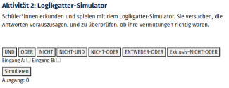 Screenshot des Logikgatter-Simulator