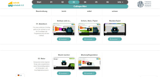 Screenshot der Seite Technikwerkstatt 4.0
