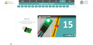 Screenshot der Seite Technikwerkstatt 4.0