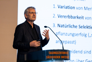 Ein Referent an einem Rednerpult